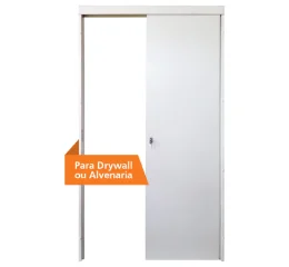 Kit Porta Pronta de Correr de Sobrepor Acabado Branco Premium 